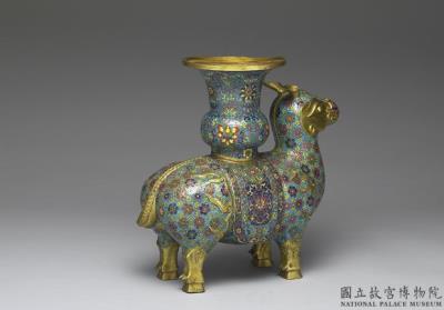 图片[2]-Copper animal-shaped zunvessel in cloisonne enamels, Qing dynasty, Qianlong reign (1736-1795)-China Archive